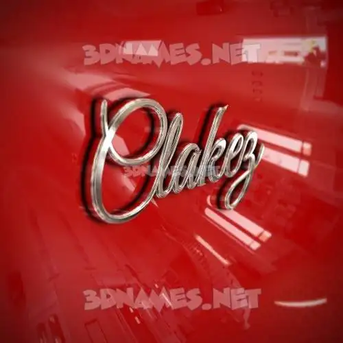 clakez in Car Paint style - 3D name wallpaper clakez in Car Paint style - 3D name wallpaper