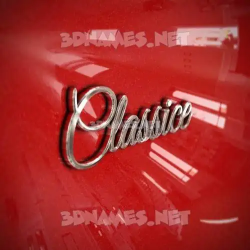classice in Car Paint style - 3D name wallpaper