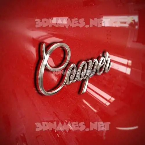 cooper in Car Paint style - 3D name wallpaper cooper in Car Paint style - 3D name wallpaper
