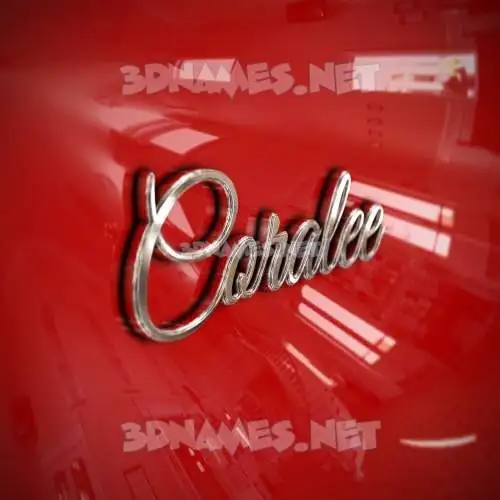 coralee in Car Paint style - 3D name wallpaper coralee in Car Paint style - 3D name wallpaper