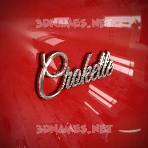 crokette in Car Paint style - 3D name wallpaper crokette in Car Paint style - 3D name wallpaper
