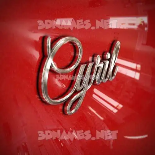 cyril in Car Paint style - 3D name wallpaper