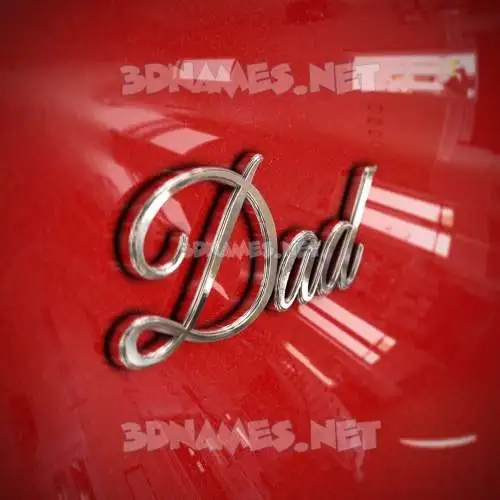 dad in Car Paint style - 3D name wallpaper dad in Car Paint style - 3D name wallpaper