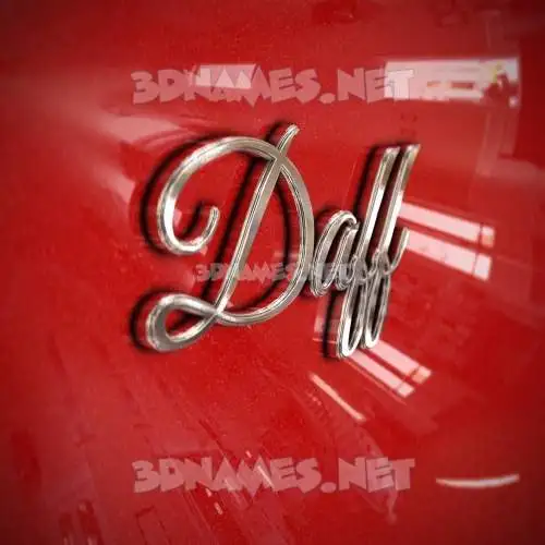 daff in Car Paint style - 3D name wallpaper daff in Car Paint style - 3D name wallpaper