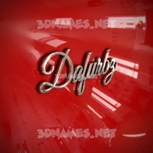 dafurbz in Car Paint style - 3D name wallpaper dafurbz in Car Paint style - 3D name wallpaper