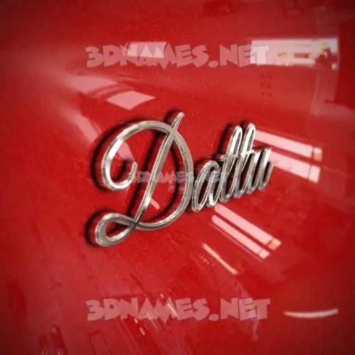 dattu in Car Paint style - 3D name wallpaper