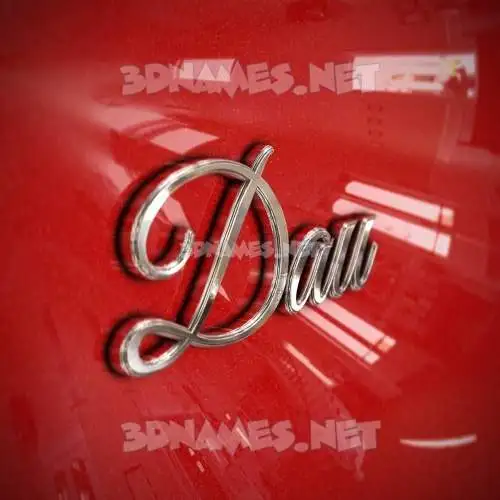 dau in Car Paint style - 3D name wallpaper dau in Car Paint style - 3D name wallpaper