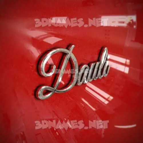 dauli in Car Paint style - 3D name wallpaper dauli in Car Paint style - 3D name wallpaper