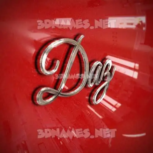 daz in Car Paint style - 3D name wallpaper