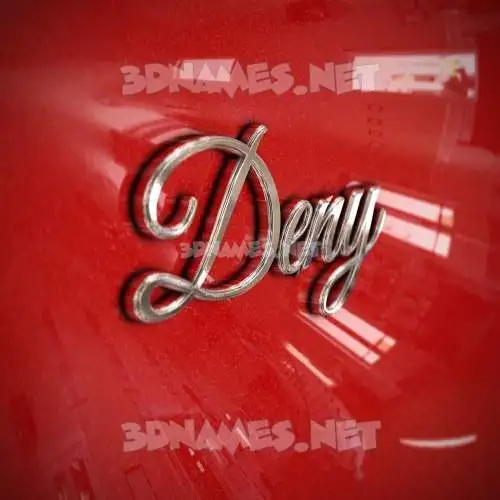 deny in Car Paint style - 3D name wallpaper deny in Car Paint style - 3D name wallpaper