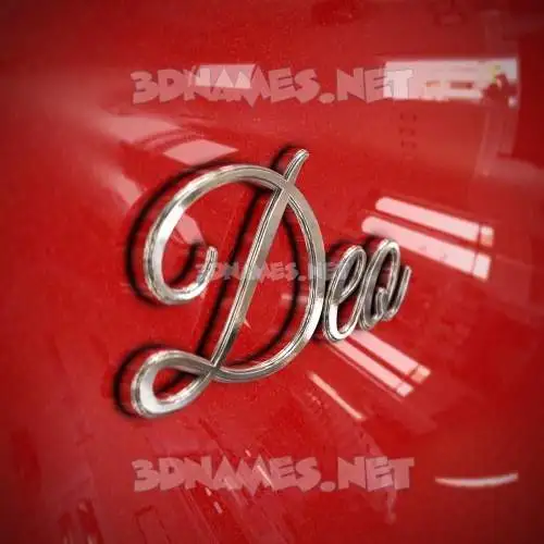 deo in Car Paint style - 3D name wallpaper