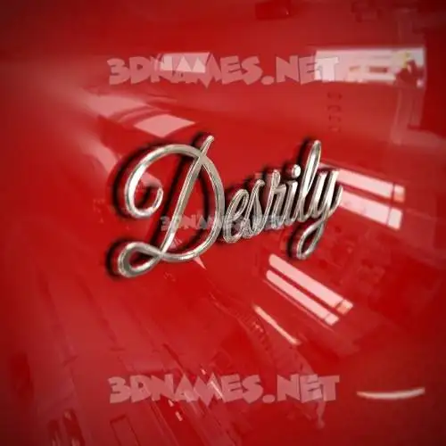 desrily in Car Paint style - 3D name wallpaper