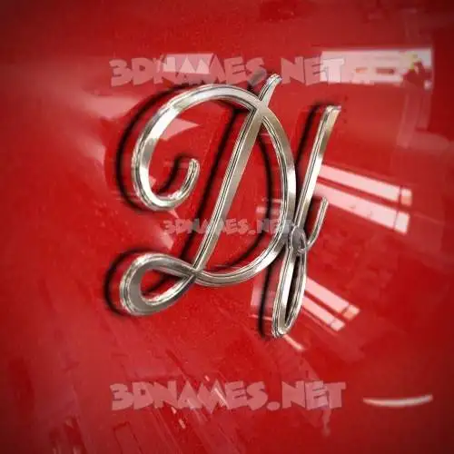 df in Car Paint style - 3D name wallpaper df in Car Paint style - 3D name wallpaper