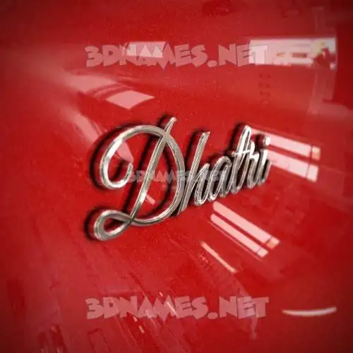 dhatri in Car Paint style - 3D name wallpaper
