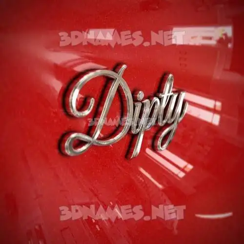 dipty in Car Paint style - 3D name wallpaper dipty in Car Paint style - 3D name wallpaper