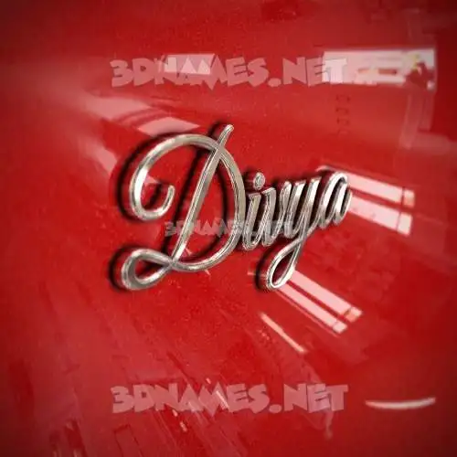 divya in Car Paint style - 3D name wallpaper