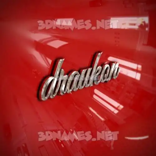 draukon in Car Paint style - 3D name wallpaper draukon in Car Paint style - 3D name wallpaper