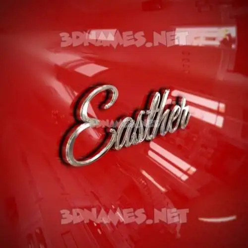 easther in Car Paint style - 3D name wallpaper