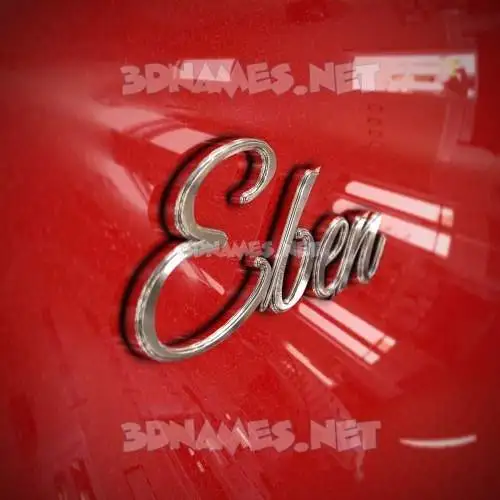 eben in Car Paint style - 3D name wallpaper eben in Car Paint style - 3D name wallpaper