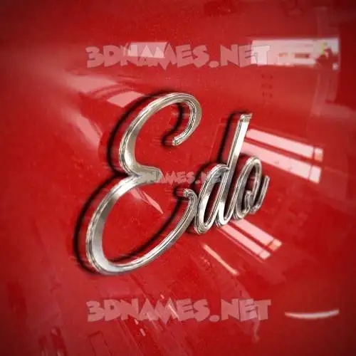 edo in Car Paint style - 3D name wallpaper