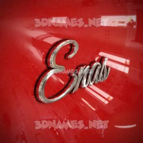enas in Car Paint style - 3D name wallpaper enas in Car Paint style - 3D name wallpaper