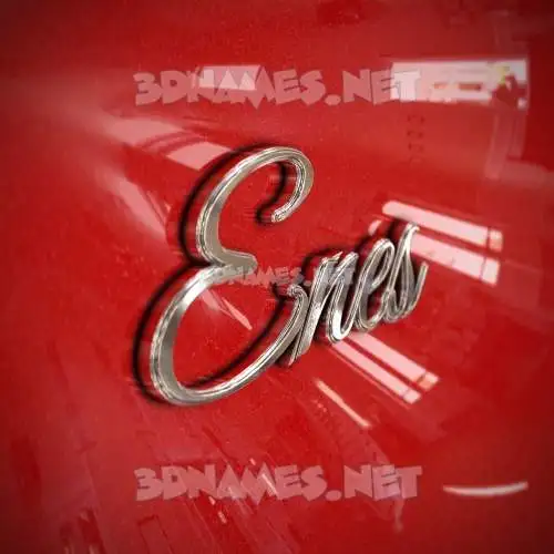 enes in Car Paint style - 3D name wallpaper