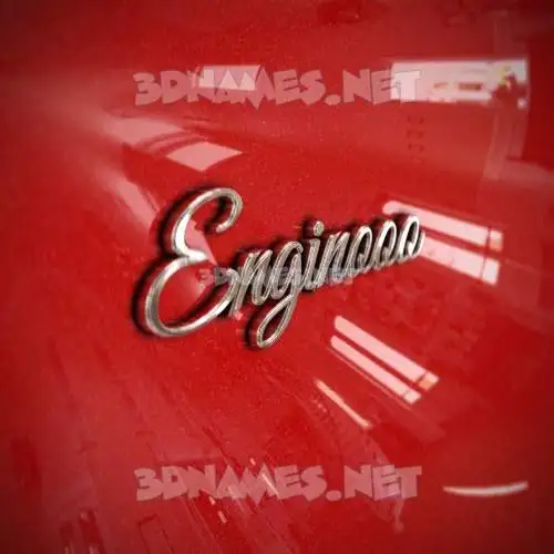enginooo in Car Paint style - 3D name wallpaper enginooo in Car Paint style - 3D name wallpaper
