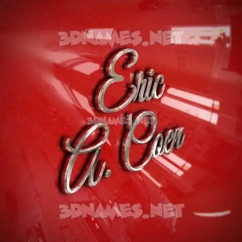 eric a. coen in Car Paint style - 3D name wallpaper eric a. coen in Car Paint style - 3D name wallpaper