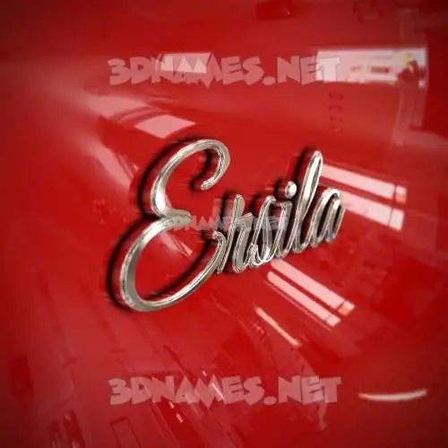 ersila in Car Paint style - 3D name wallpaper