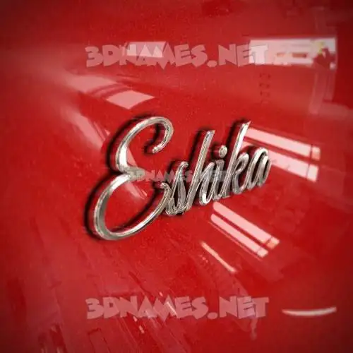 eshika in Car Paint style - 3D name wallpaper eshika in Car Paint style - 3D name wallpaper