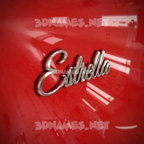 estrella in Car Paint style - 3D name wallpaper