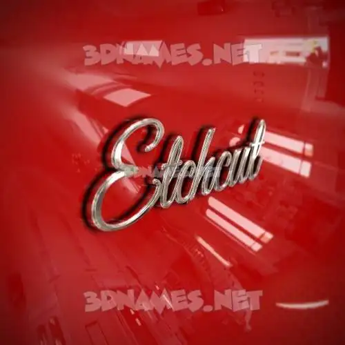 etchcut in Car Paint style - 3D name wallpaper etchcut in Car Paint style - 3D name wallpaper