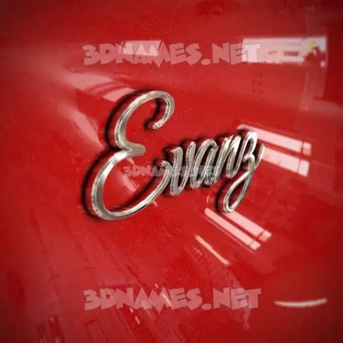 evanz in Car Paint style - 3D name wallpaper evanz in Car Paint style - 3D name wallpaper