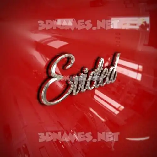 evicted in Car Paint style - 3D name wallpaper evicted in Car Paint style - 3D name wallpaper
