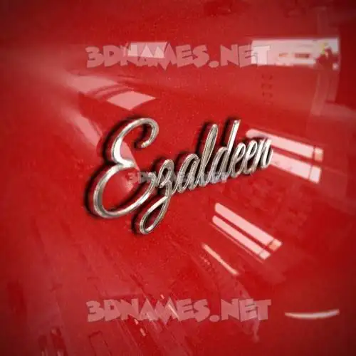 ezaldeen in Car Paint style - 3D name wallpaper