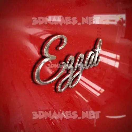 ezzat in Car Paint style - 3D name wallpaper