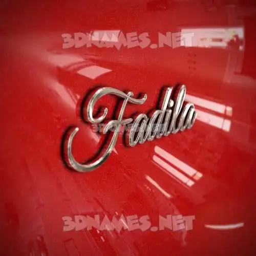 fadila in Car Paint style - 3D name wallpaper fadila in Car Paint style - 3D name wallpaper