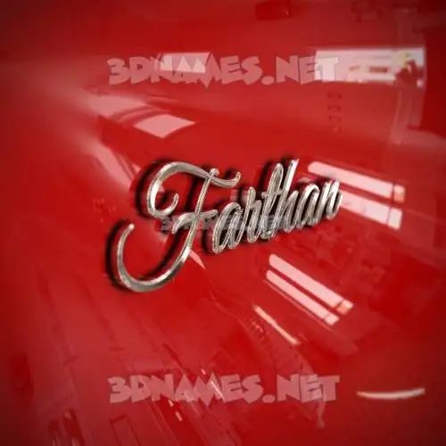 farthan in Car Paint style - 3D name wallpaper farthan in Car Paint style - 3D name wallpaper