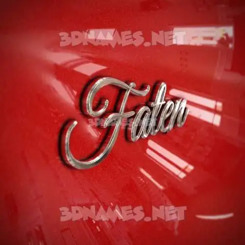faten in Car Paint style - 3D name wallpaper faten in Car Paint style - 3D name wallpaper