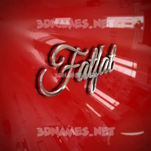 fatfat in Car Paint style - 3D name wallpaper