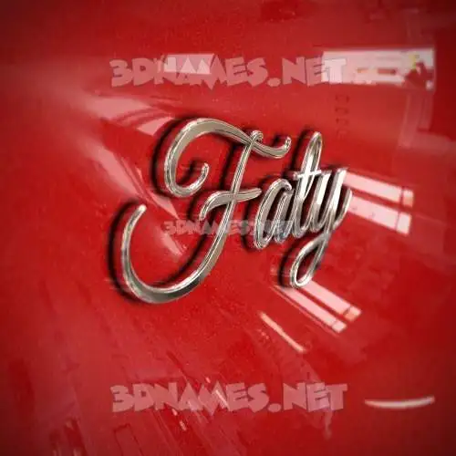 faty in Car Paint style - 3D name wallpaper faty in Car Paint style - 3D name wallpaper