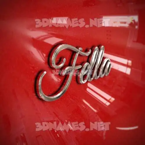 fella in Car Paint style - 3D name wallpaper fella in Car Paint style - 3D name wallpaper