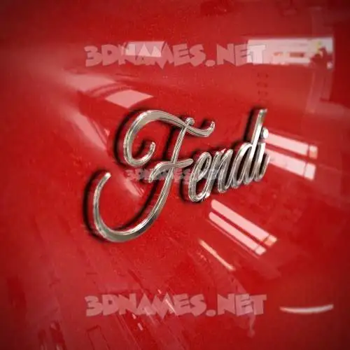 fendi in Car Paint style - 3D name wallpaper