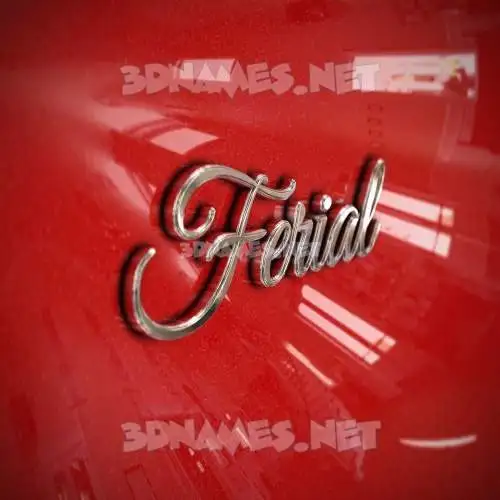 ferial in Car Paint style - 3D name wallpaper ferial in Car Paint style - 3D name wallpaper