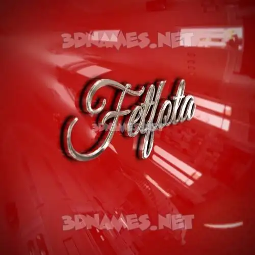 fetfota in Car Paint style - 3D name wallpaper