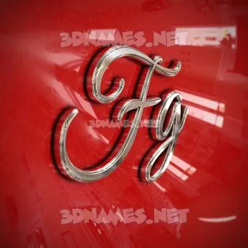 fg in Car Paint style - 3D name wallpaper fg in Car Paint style - 3D name wallpaper