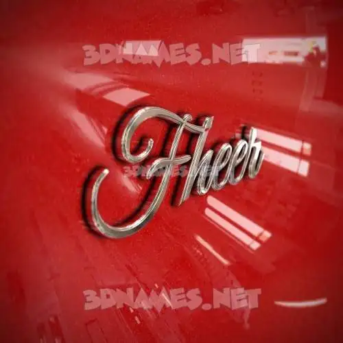 fheer in Car Paint style - 3D name wallpaper