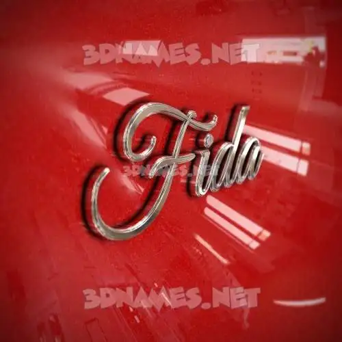 fida in Car Paint style - 3D name wallpaper fida in Car Paint style - 3D name wallpaper