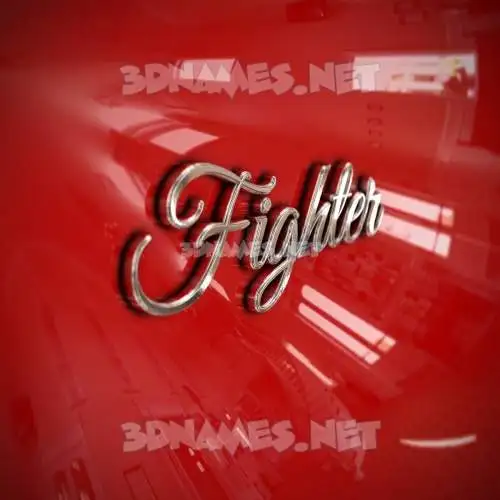 fighter in Car Paint style - 3D name wallpaper fighter in Car Paint style - 3D name wallpaper