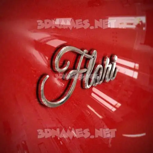 flori in Car Paint style - 3D name wallpaper flori in Car Paint style - 3D name wallpaper